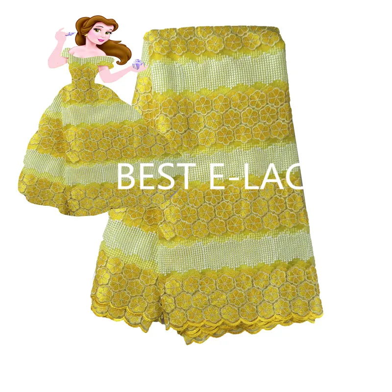 Африканский Кружевной Ткани 2017 Вышитые Нигерийские Шнурки Ткань Свадебный