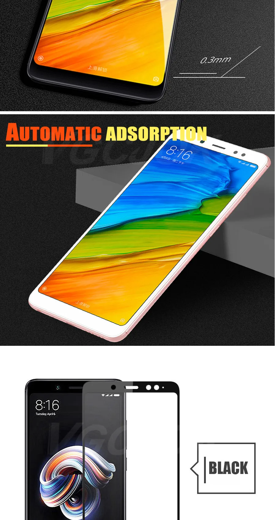 Полное покрытие из закаленного стекла для Xiaomi Redmi Note 5, глобальная версия, Защитная пленка для экрана для Redmi Note 5 Pro Note5