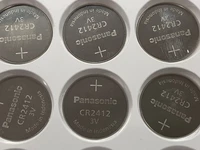 50pcslot panasonic cr2412 3v lithium coin watch key fobs battery batteries cell for swatch watch for lexus car controller