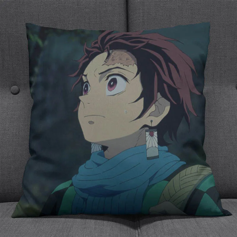 1Pcs Creative Cartoon kimetsu no yaiba Pillow Annie Stuffed Short Plush Office Travel Rest Soft Cushions Home Decor Gift - Цвет: 12