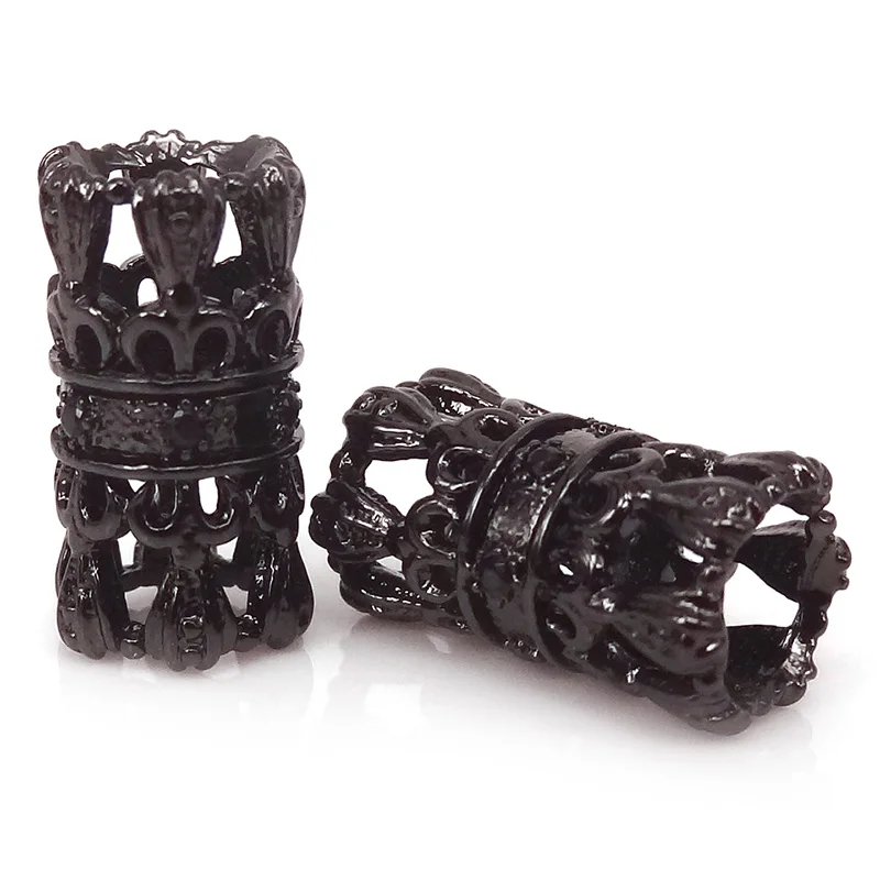 Новый разделитель браслета из микро фианита бисер с большим отверстием золотого