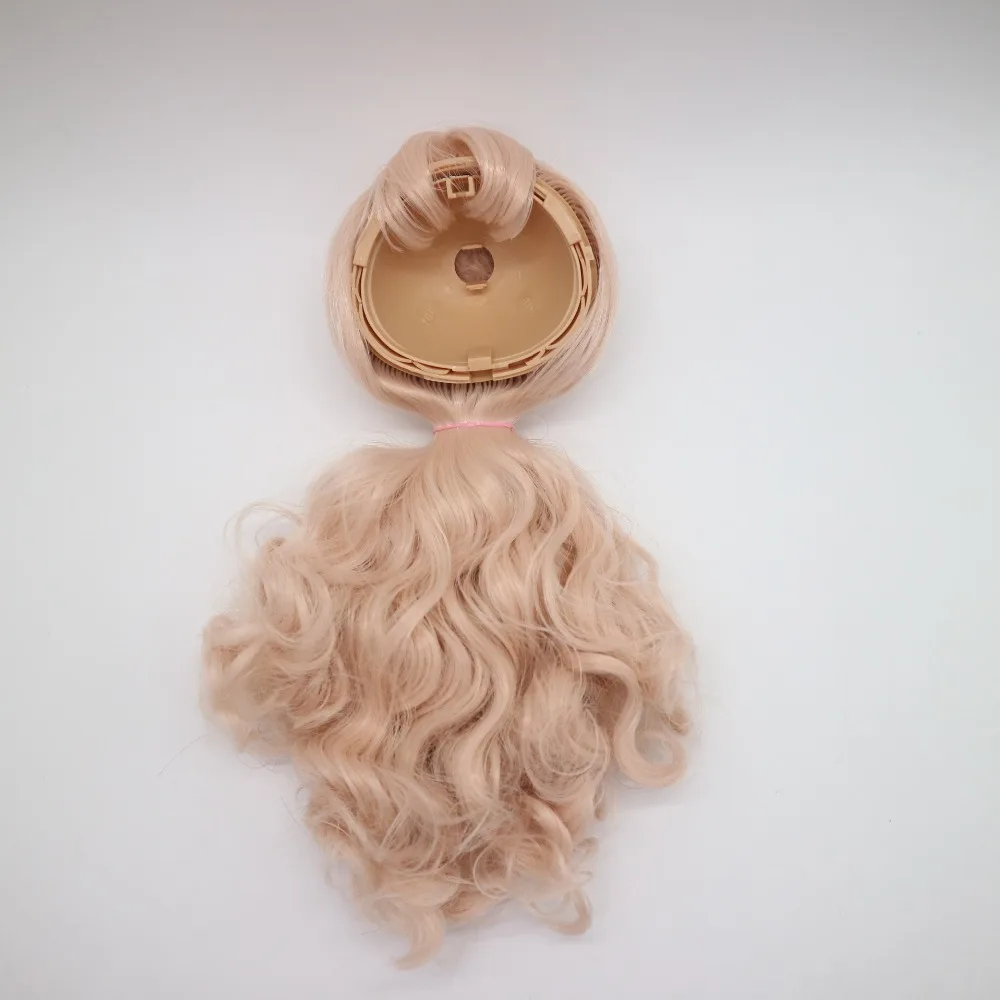 Blyth doll кожа головы blyth парики для кукол (RBL) розовые вьющиеся волосы черная |