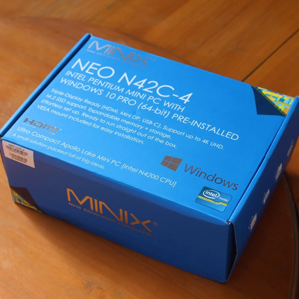 Оригинальный Новый MINIX NEO N42C 4 MINI PC официальный Windows 10 Pro 64 bit мини P C 4G/32G Gigabit WI FI USB 3 0