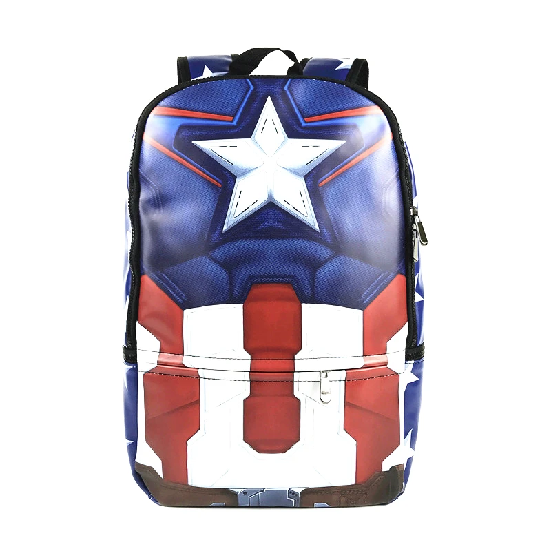Школьный рюкзак Капитан Америка Marvel мстители Бэтмен кожаная дорожная сумка