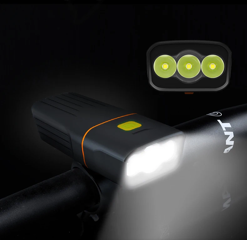 

Bicycle Light 3*L2/T6 USB Rechargeable Built-In 5200mAh 3Modes Bicycle headlight Waterproof Cycling Flashlight Bike Accessories