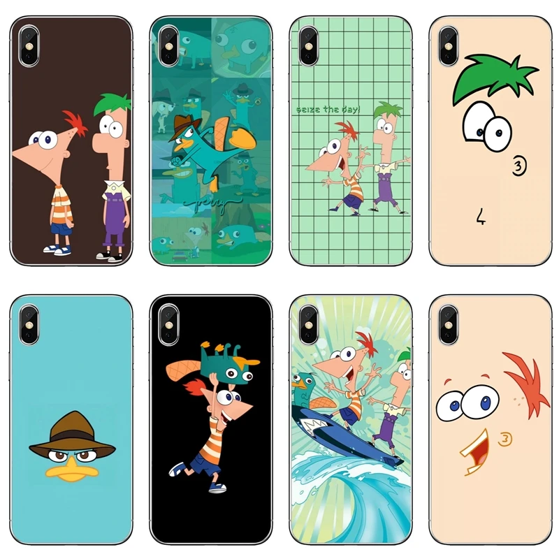 Phineas и Ferb мультфильм для iPhone X XR XS Max 8 7 6s 6 plus SE 5s 5c 5 4s 4 iPod Touch чехол мягкий чехол для телефона