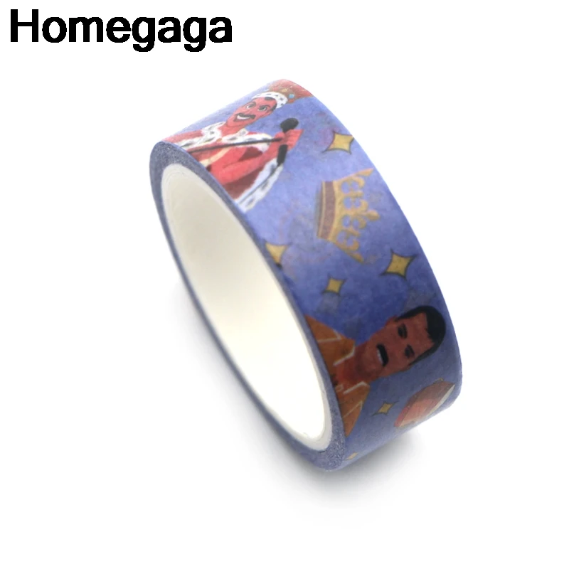 Homegaga Фредди Меркьюри винтажный певец смешной альбом мультфильм васи лента diy Скрапбукинг Клей маскирования наклейки с принтом D2153