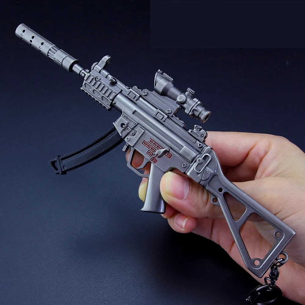 Playerunknown's боя PUBG P1911 M16A4 98k M762 G36C MP5K Косплэй реквизит серый цвет с красноватым отливом брелок игрушка 6 шт./компл