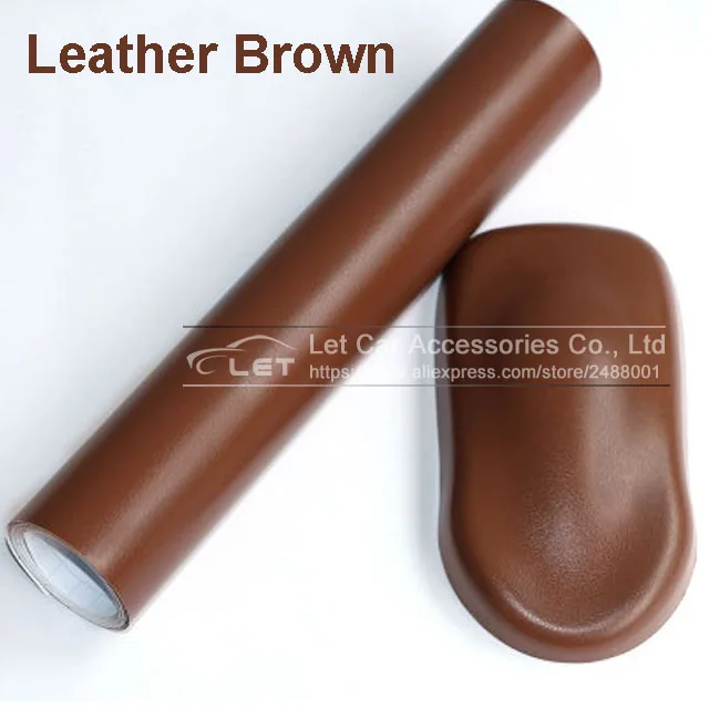 152x30 см коричневый и бежевый кожаный узор ПВХ клейкая виниловая пленка наклейка