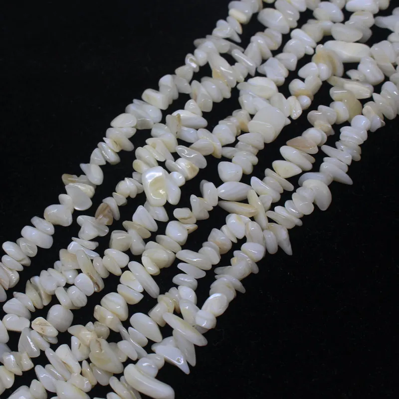 Free shipping! 6-14mm Natural White Shell Freeform Macadam Loose Beads 34'' | Украшения и аксессуары