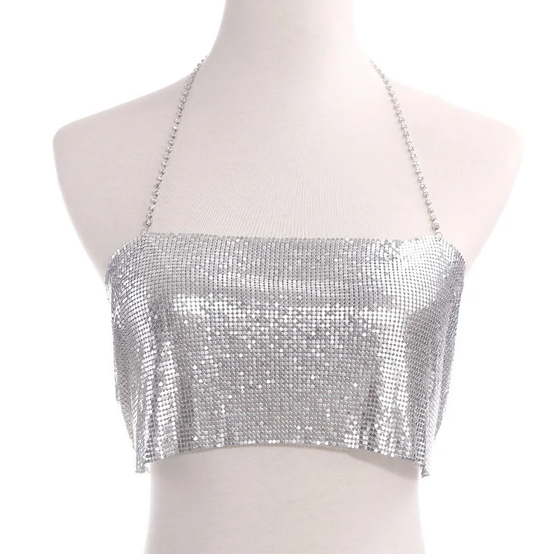 Metal Chain Party Wear Camis Sexy Hollow Out Adjustable Chest Gold Nightclub Beach Bra Body Chains for Women | Украшения и