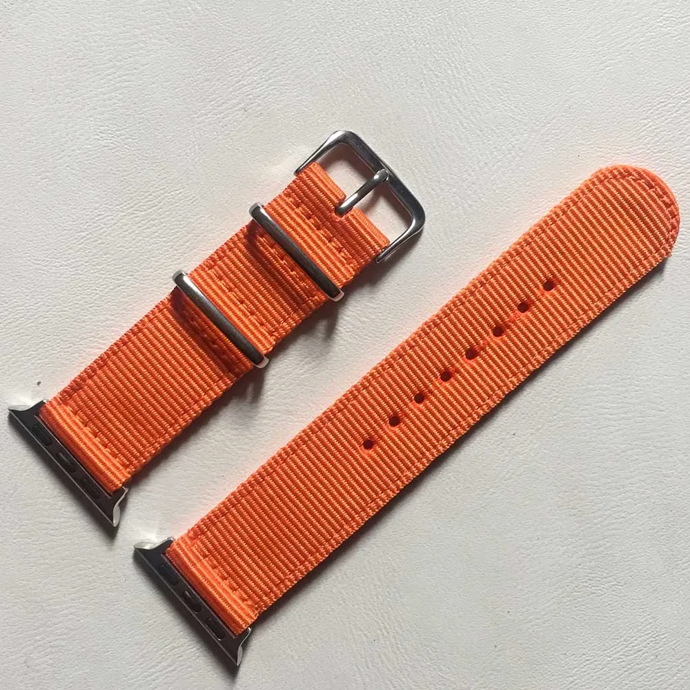 Нейлоновый спортивный ремешок для часов Apple Watch Series 4 42 мм 38 iwatch 1 2 3 40 44 черный