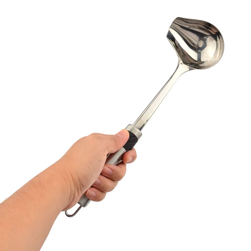 Ложка для супа с длинной ручкой из нержавеющей стали|sauce spoon|long handlesoup spoon |