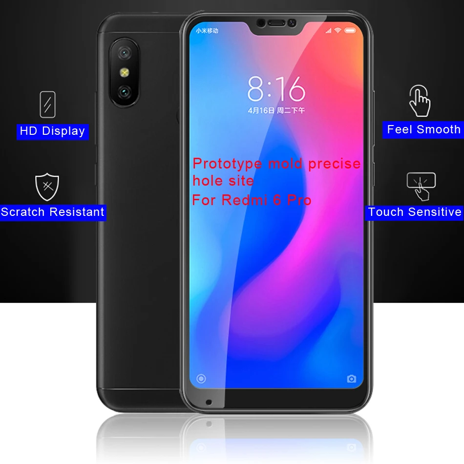 Защитная пленка для экрана CHOETECH Xiao mi Red 6 Pro 9H HD с полным покрытием из закаленного