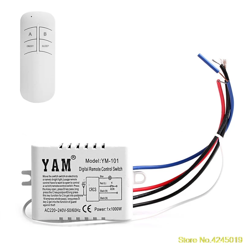 Высокое качество 220V 1/2/3/4 подъездных путей, Беспроводной на включение/выключение лампы дистанционного Управление переключатель приемник передатчик