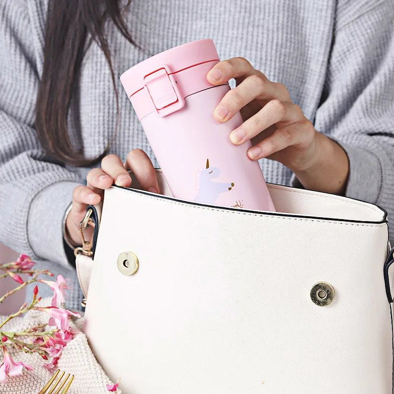 ANJIALT 400 мл Термокружка Из Нержавеющей Стали термосы портативные изолированный