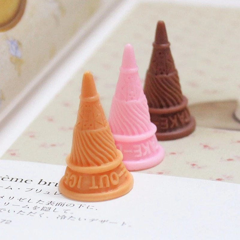 Tanduzi оптовая продажа 100 шт. милое миниатюрное мороженое конус фотокабошон DIY