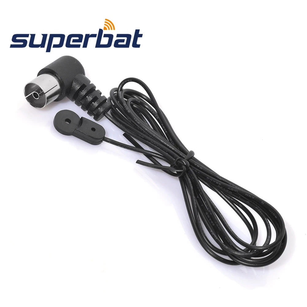 Superbat FM дипольная антенна Yagi комнатная 75 Ом контактный разъем PAL черный пуш-ап на