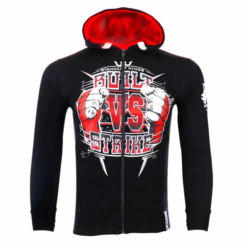 Толстовка с капюшоном и длинным рукавом на молнии|boxing sweatshirts|mma boxing trainingtaekwondo training