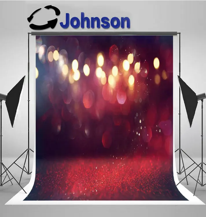 

Bokeh Red Glitter Vintage Lights photography studio background High quality Computer print wedding backdrop