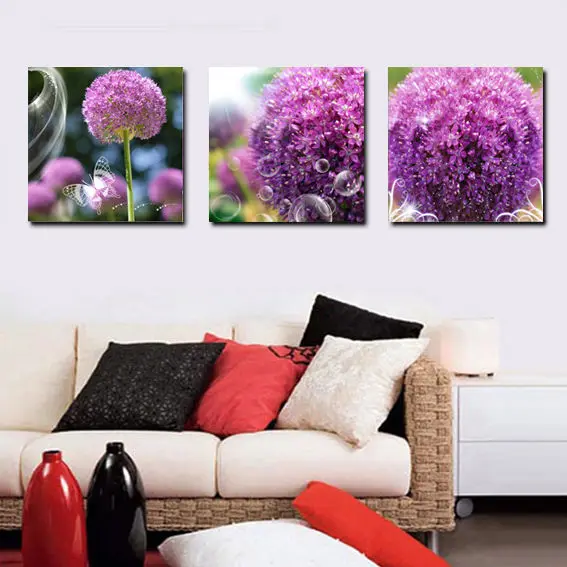 

3 Panels Unframed Canvas Photo Prints Dandelion Wall Art Picture Canvas Paintings Wall Decorations Artwork Giclee Home Decor