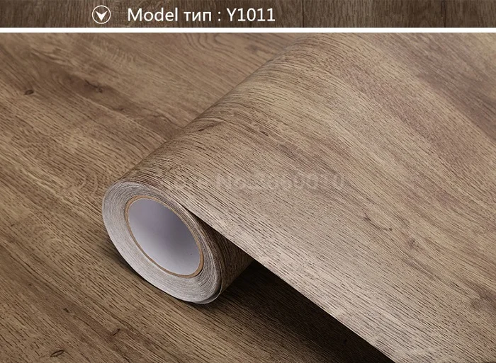 Практичная мебель DIY Декор ПВХ самоклеющиеся деревянные обои наклейка для дома Наклейка для ремонта стола шкафа водонепроницаемая пленка - Цвет: Y1011