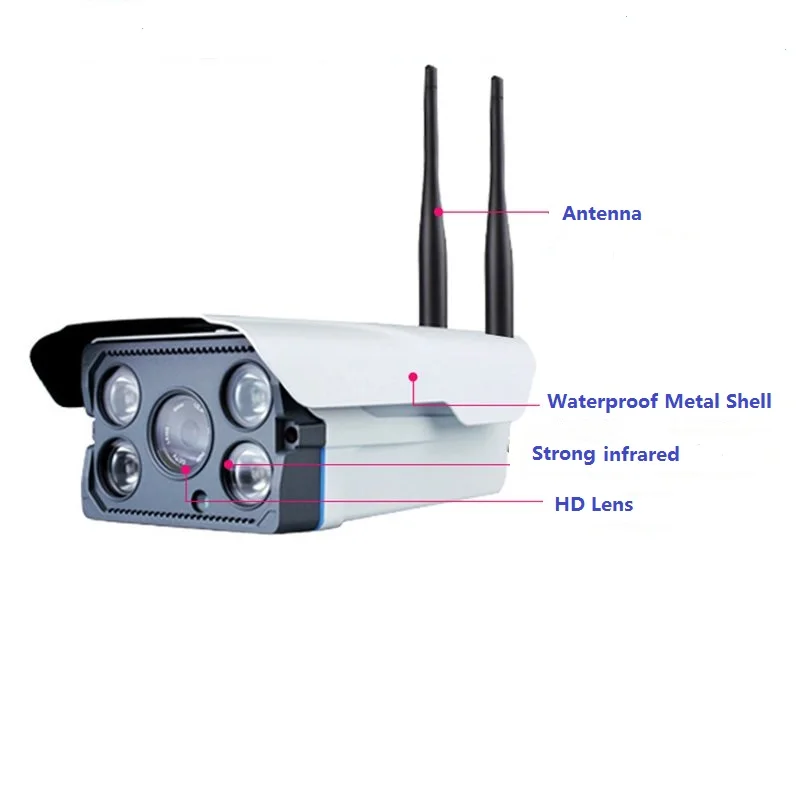 720 P/1080 P HD Беспроводная CCTV ip камера пуля IR wifi наружная Водонепроницаемая аудио