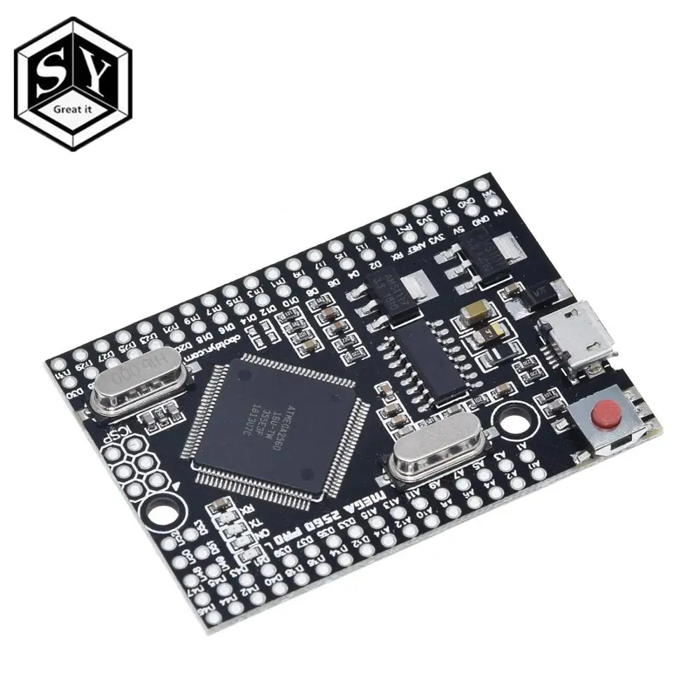 1 шт. Great IT Mega 2560 PRO MINI 5 В (вшивка) CH340G с штырьками совместимыми arduino 2560|Интегральные