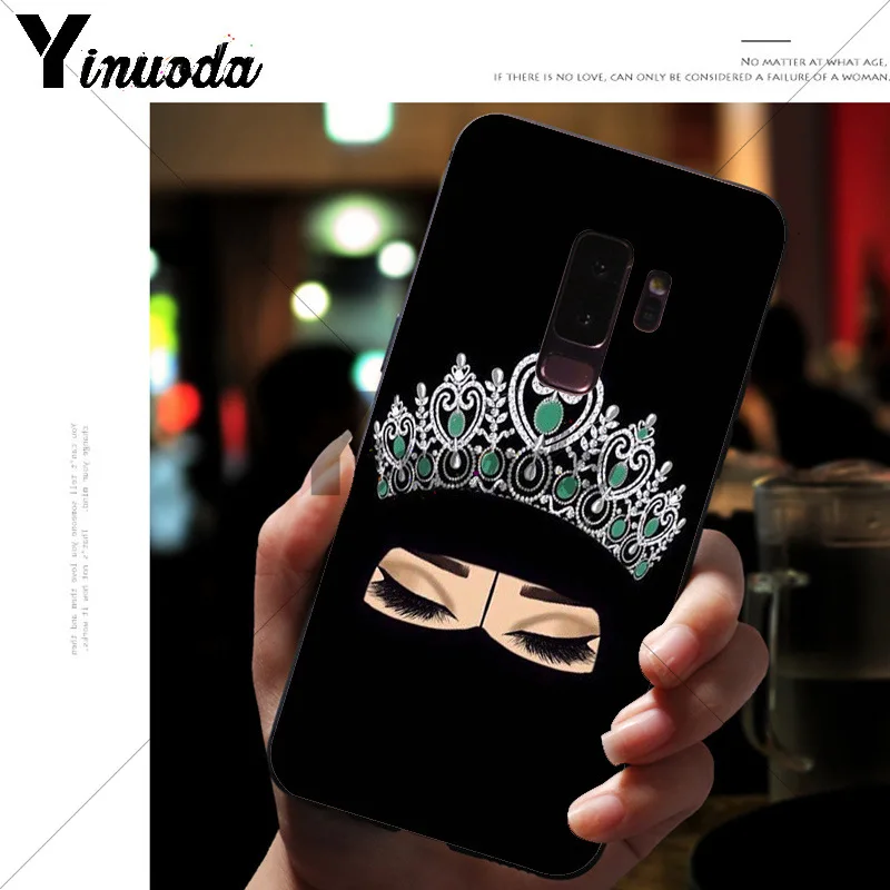 Yinuoda мусульман, Gril/глаза корпус под плетенную сумку чехол для телефона для samsung S9 S9 плюс S5 S6 S6edge S6plus S7 S7edge S8 S8plus