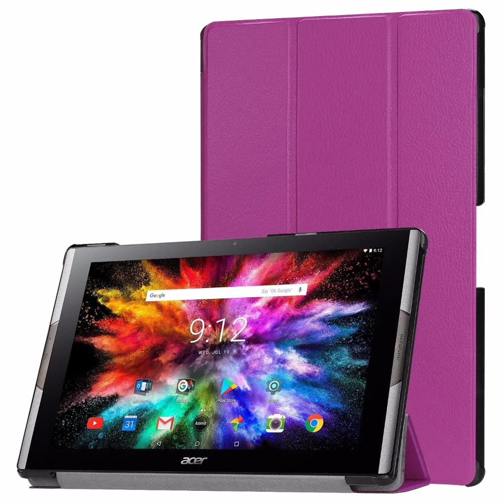 Для acer Iconia Tab 10 A3-A50 One 10 A3-A50 10,1 дюймов планшет ультра тонкий магнитный 3 раза стенд из искусственной кожи защитный чехол