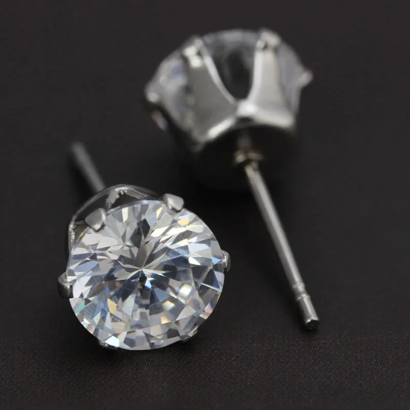 AAA+ Simple New Design Rhinestone Crystal Stud Earrings Piercing Ear Studs for Women Wedding Party Gift Free Shipping | Украшения и