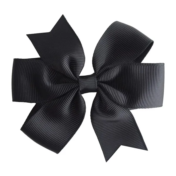 030 Black 2 шт. Детские волосы для девочек лук 3,5 ''оплетенный обруч для волос заколки для волос аксессуары Головные уборы Бутик Grosgrain ласточкин хвост Луки заколки - Цвет: 030 Black