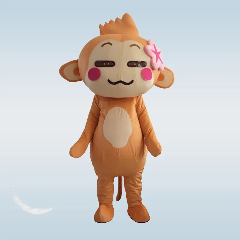 Йо и Сичи обезьянка мультфильм искусственное платье костюмы животные талисманы