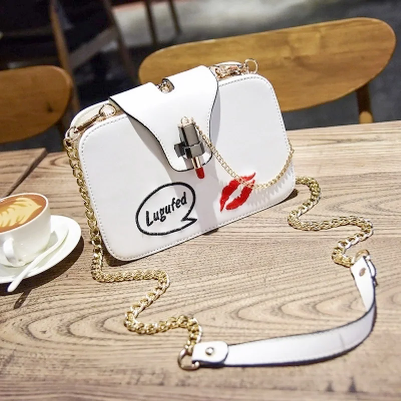 Женская сумка кожаные модные сумки-мессенджеры сумки на плечо с красными губами