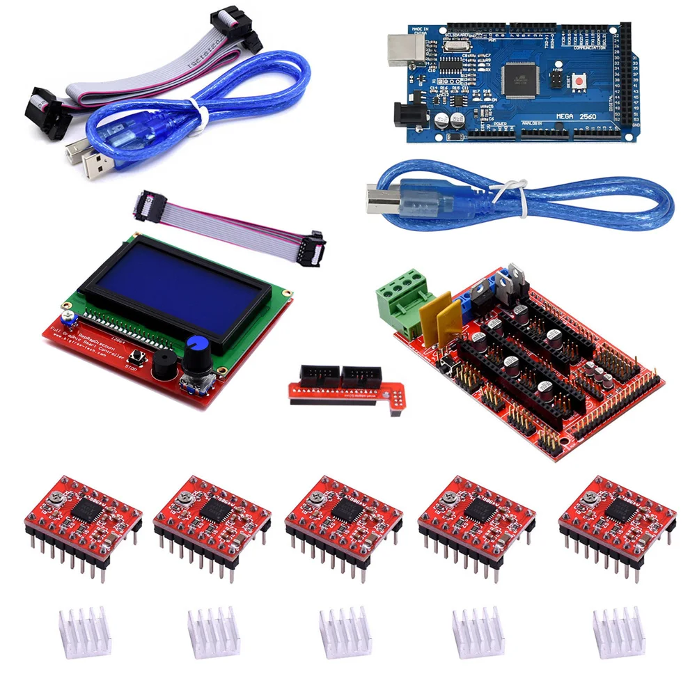 Плата расширения Профессиональный ПЛАТФОРМЫ 1 4 ЖК дисплей контроллер DIY Mega2560