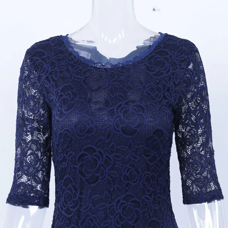 Женское кружевное платье карандаш Осеннее/зимнее облегающее для офиса