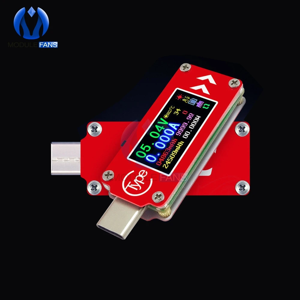 USB-тестер TC64 с цветным ЖК-дисплеем вольтметр амперметр измеритель напряжения и