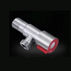 Угловые клапаны из нержавеющей стали SUS304 с матовой отделкой, аксессуары для ванной комнаты, угловой клапан для туалета, раковины, балкона, 1 шт.