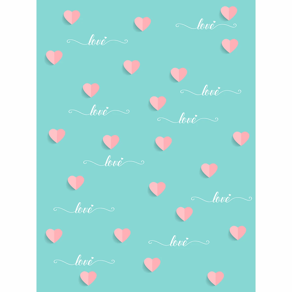 Allenjoy фоны для фотостудии цвет Тиффани любовь розовыми сердцами Романтический 14