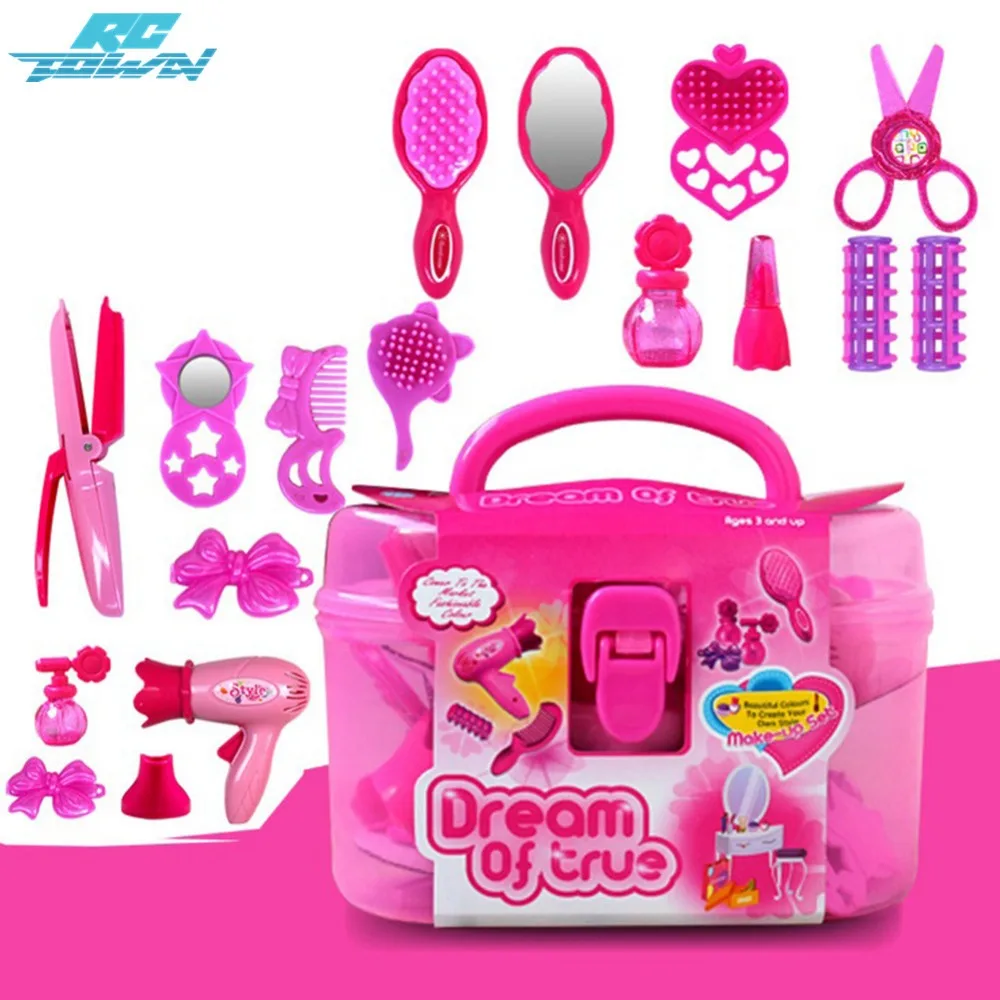 RCtown детские игрушки для салона красоты чехол с расческой волос парфюм аксессуары