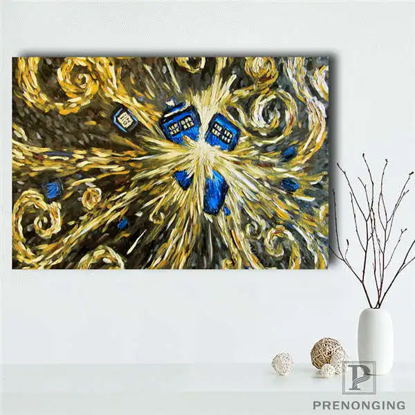 Canvas Poster Холст постер из шелковой ткани Новое поступление Доктор Кто Плакат Индивидуальные тенденции Международный Dr кто свернутый постер#100114-02 - Цвет: Canvas Poster