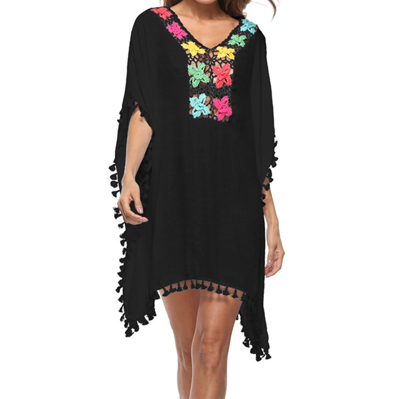 Женские летние новые сексуальные платья с рукавом 3/4 богемные льняные бикини