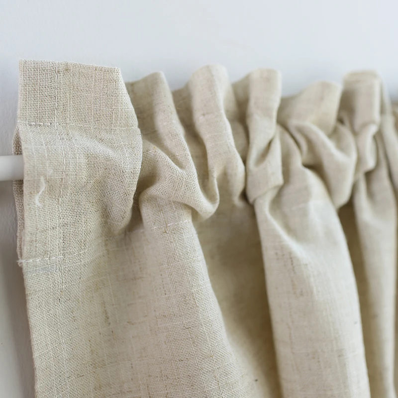 1 шт. карманная кружевная полузанавеска из вишни разделенная бежевая льняная