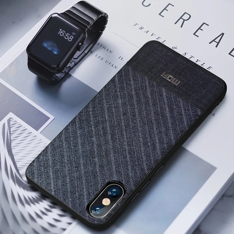 XS Max чехол для iPhone XS чехол для iPhone XR чехол жесткая задняя крышка из ПК Mofi для iPhone X чехол однотонный цвет чистый черный красный