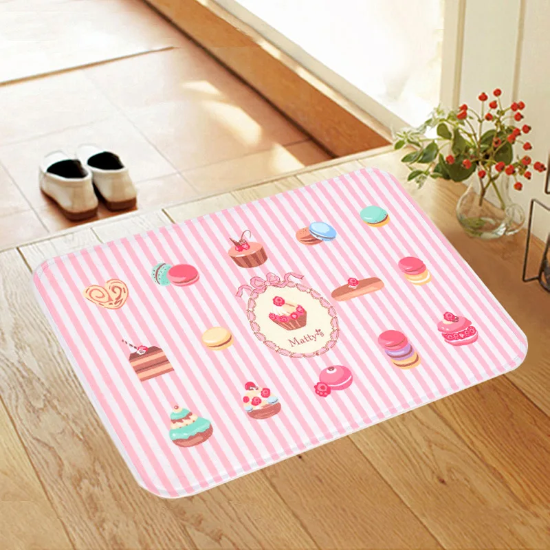 Французский Macarons Bonne journee классические полосатые Дизайн Sweet Home тапочки Коврики |
