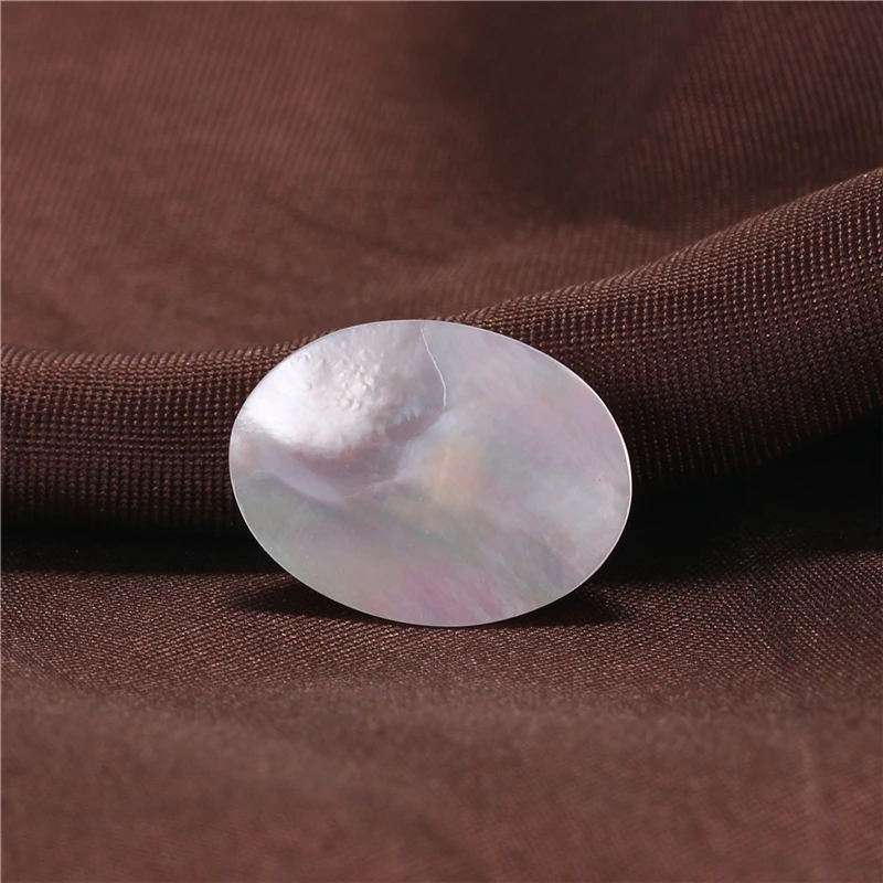 

AAA Natural Seawater Pearl Ring Cabochon Beads For Jewelry Making Pink/Blue/White Smooth Oval Half Round Pearl Jewelry Bead 1pcs