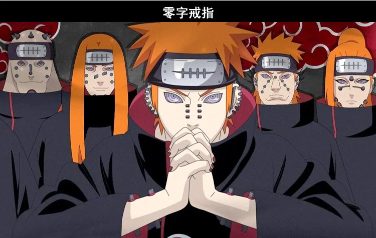 Аниме Наруто Акацуки аксессуары для косплея 10 шт. полный набор колец Uchiha Itachi Pein Pain Konan Hidan Sasori Косплей