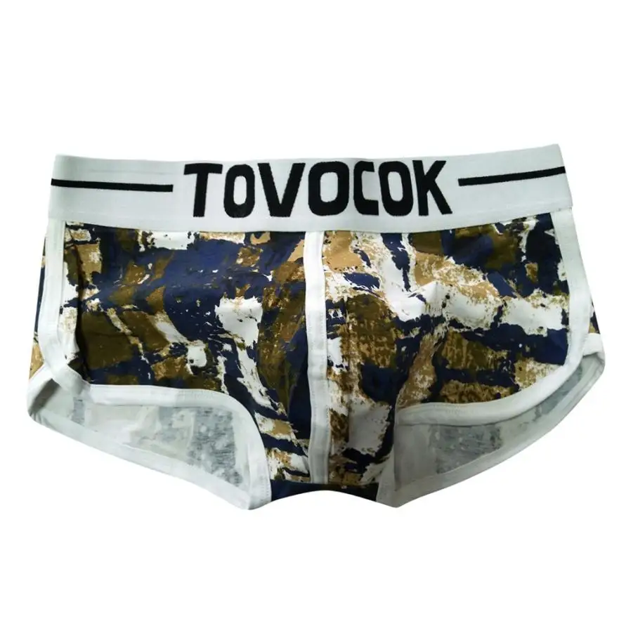 Feitong мужское сексуальное нижнее белье с принтом шорты из мягкой сетки # A40|men