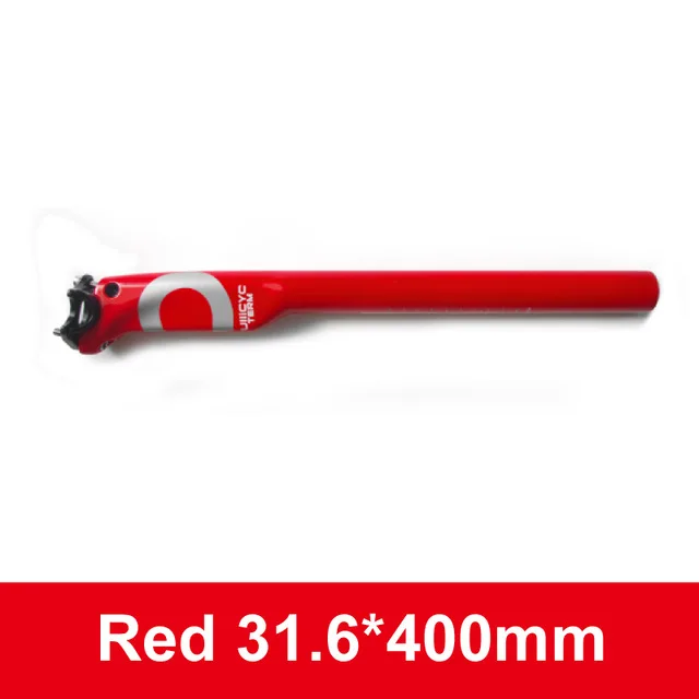 Red 31.6x400mm Ullicyc супер сильная стойка сидения для горного велосипеда MTB/Запчасти дорожных велосипедов полный углеродного волокна+ сплав крышка Подседельный штырь 27,2/30,8/31,6*350/400 - Цвет: Red 31.6x400mm