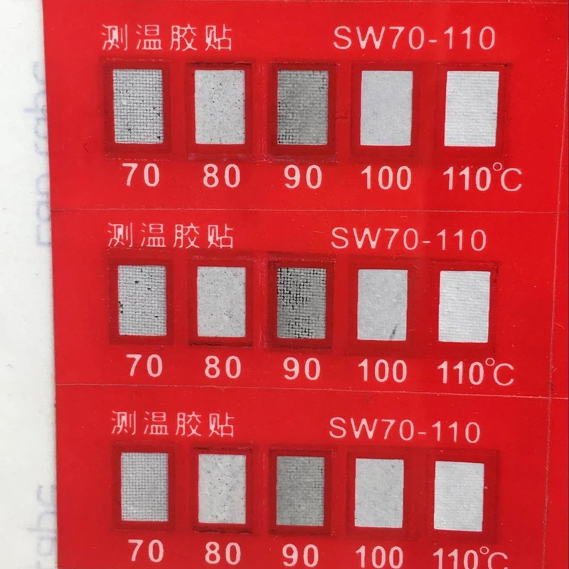 Влагозащищенный лист с индикацией температуры SW789 Термочувствительная тестовая
